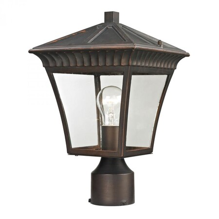 Thomas Ridgewood 1-Light Post Mount Lantern in Hazelnut Bronze - Medium 8411EP/70